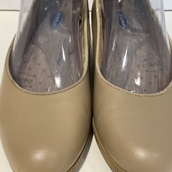 Dr Scholls Slip On Loafers Shoes Women's 6.5 Beige Double Air-Pillo Wedge Heel - Picture 3 of 10